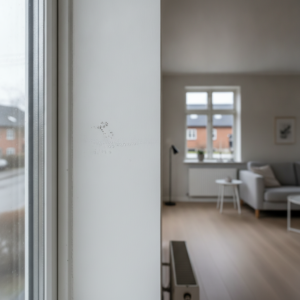 byggesagkyndig, kuldebroer, kondens, skimmel, indeklima, fugt, fugtskade, termisk bro, vinduesfalse, vindue, hjørne, ydervæg, isolering, efterisolering, ventilation, udluftning, vinter, dansk bolig, parcelhus, mursten, vedligeholdelse, renovering, hus, bolig, håndværker